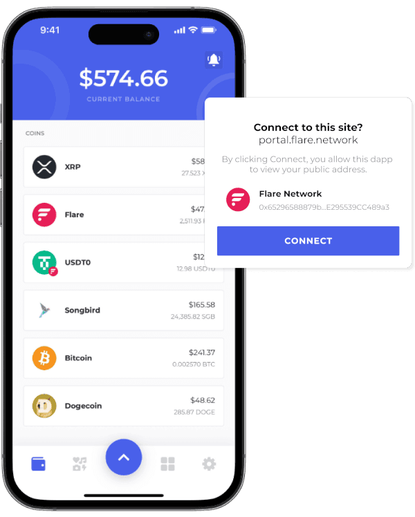 Screenshot from the Bifrost Wallet mobile application.